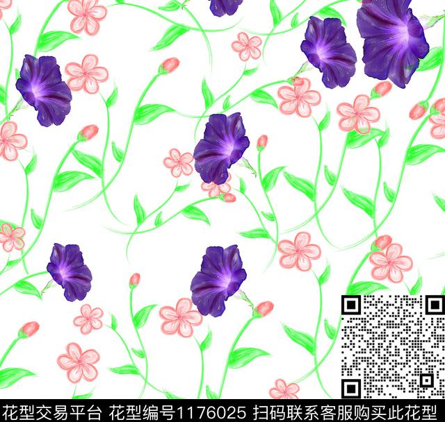 221.jpg - 1176025 - 数码花型 花卉 大牌风 - 数码印花花型 － 女装花型设计 － 瓦栏