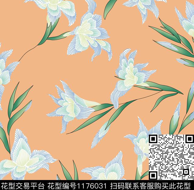 春夏花型数码花型花卉数码印花花型下载（图片编号: 1176031） - 瓦栏（Walan）