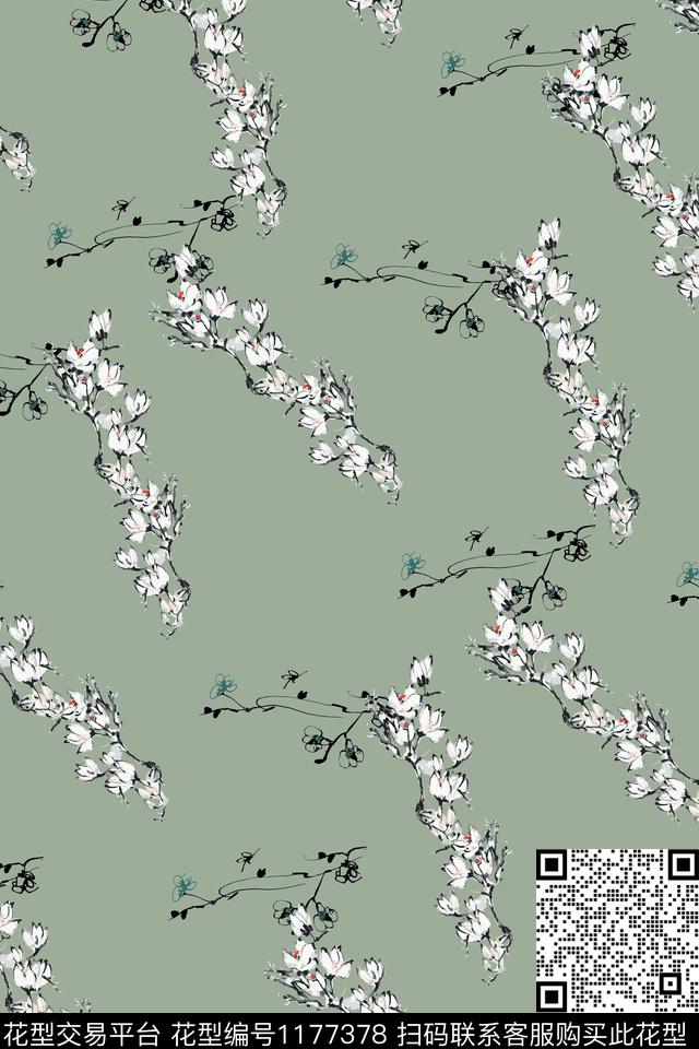 春夏花型小碎花小清新传统印花花型下载（图片编号: 1177378） - 瓦栏（Walan）