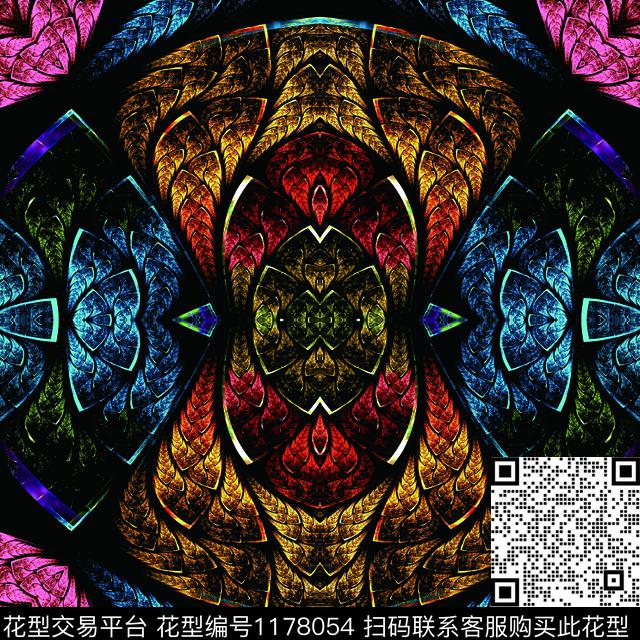 未标题-1.jpg - 1178054 - 炫彩 民族风 围巾 - 数码印花花型 － 方巾花型设计 － 瓦栏