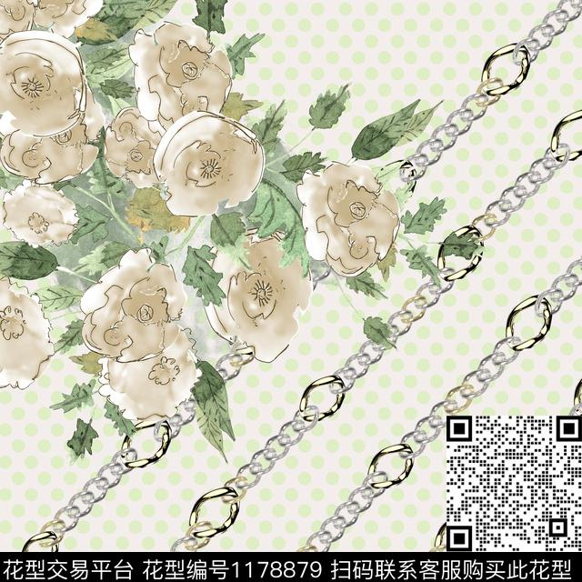 NHN-9651.jpg - 1178879 - 围巾 Chain Flowers - 数码印花花型 － 方巾花型设计 － 瓦栏