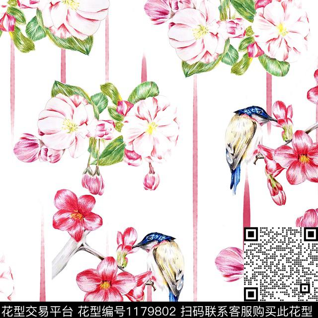 bird1-01.jpg - 1179802 - 花卉 大牌风 欧美 - 传统印花花型 － 女装花型设计 － 瓦栏
