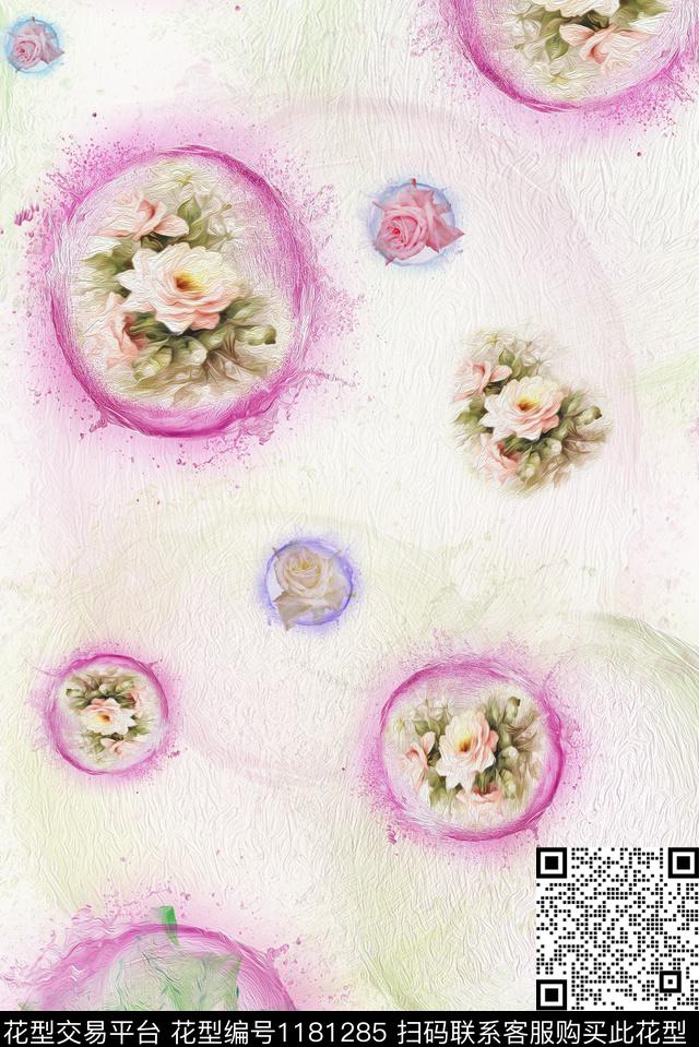 梦幻.jpg - 1181285 - 版画 窗帘 时尚 - 传统印花花型 － 女装花型设计 － 瓦栏