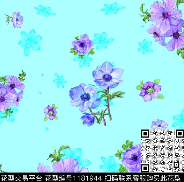 51-2.jpg - 1181944 - 数码花型 女装 花卉 - 数码印花花型 － 女装花型设计 － 瓦栏