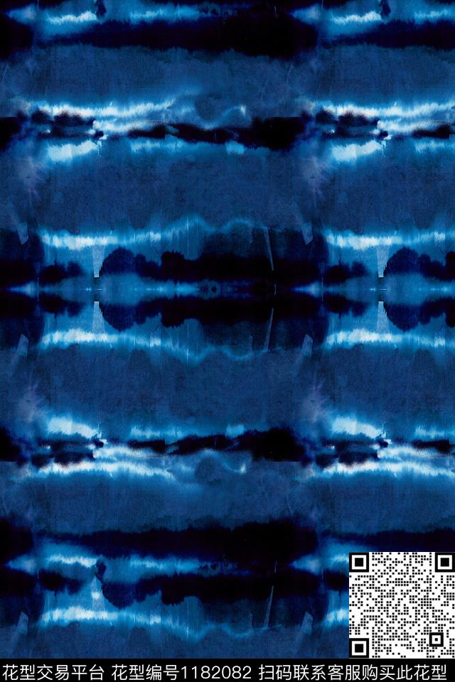 时尚扎染花型抽象传统印花花型下载（图片编号: 1182082） - 瓦栏（Walan）