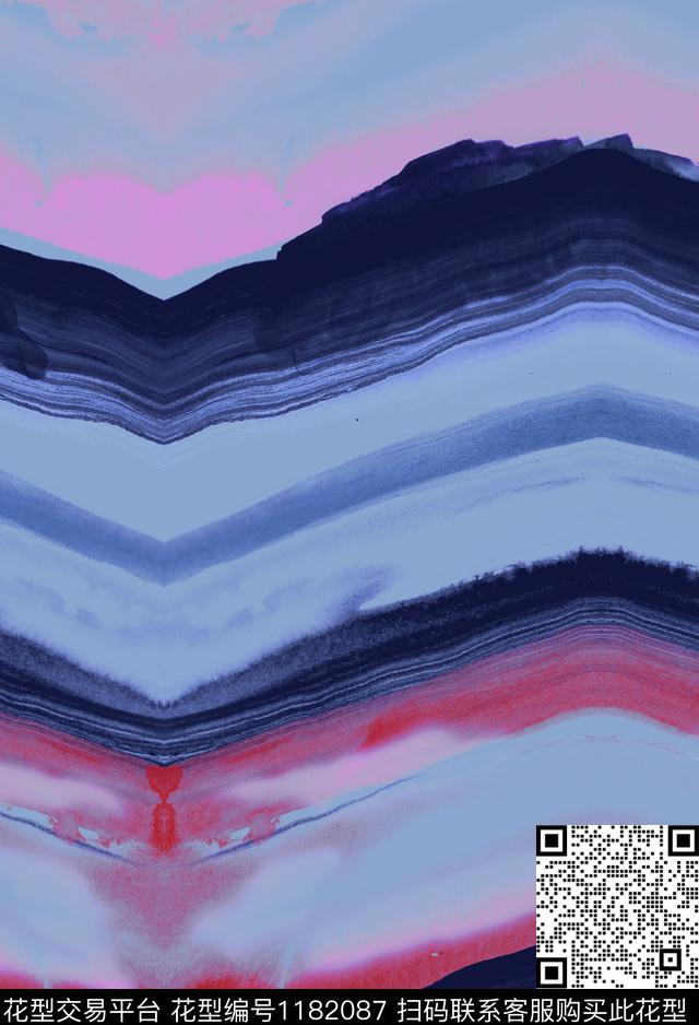 扎染花型抽象连衣裙传统印花花型下载（图片编号: 1182087） - 瓦栏（Walan）