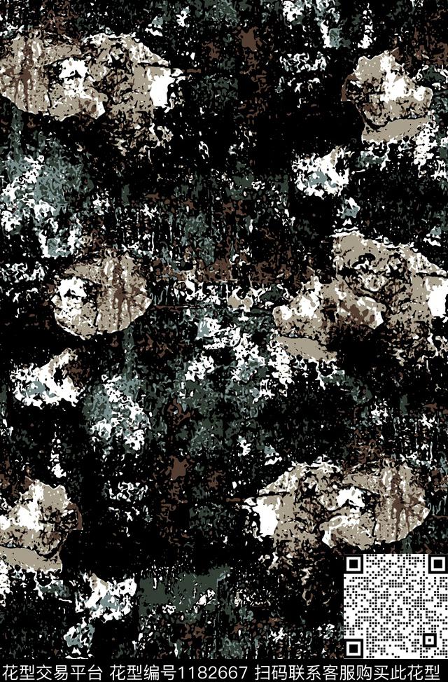 H9939.jpg - 1182667 - 潮牌 抽象 迷彩 - 传统印花花型 － 男装花型设计 － 瓦栏