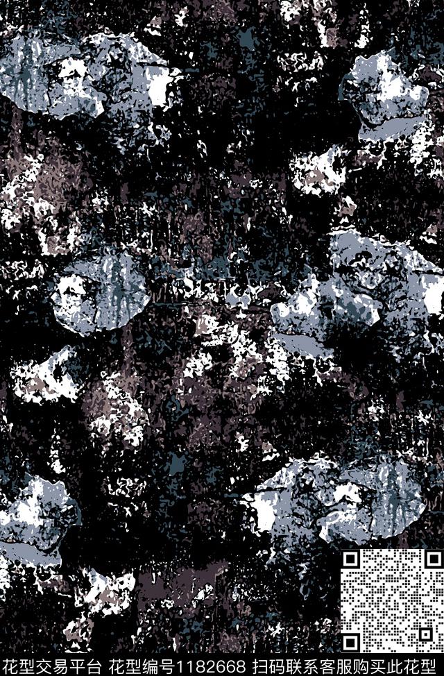 H9939-1.jpg - 1182668 - 潮牌 抽象 迷彩 - 传统印花花型 － 男装花型设计 － 瓦栏