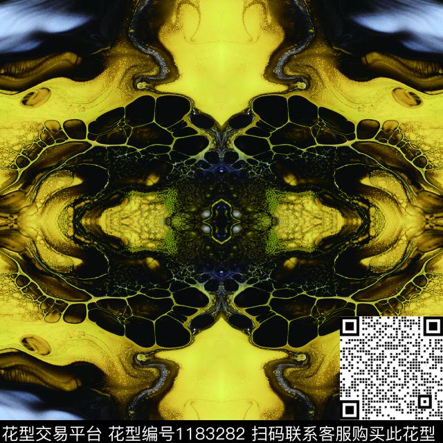 方巾抽象肌理数码印花花型下载（图片编号: 1183282） - 瓦栏（Walan）