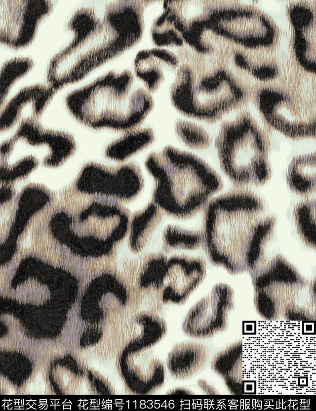bw325.jpg - 1183546 - 动物纹 豹纹 传统纹样 - 数码印花花型 － 女装花型设计 － 瓦栏