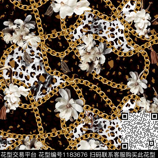 6601083.jpg - 1183676 - 几何 抽象 花卉 - 数码印花花型 － 女装花型设计 － 瓦栏