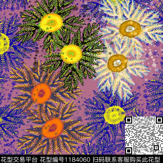 6683.jpg - 1184060 - 几何 抽象 手绘 - 数码印花花型 － 女装花型设计 － 瓦栏