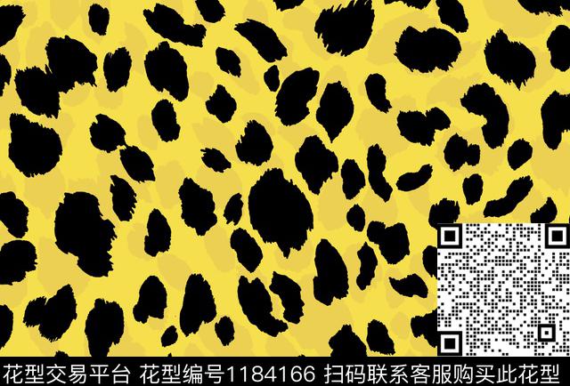 1094.jpg - 1184166 - 几何 豹纹 黑白花型 - 传统印花花型 － 女装花型设计 － 瓦栏