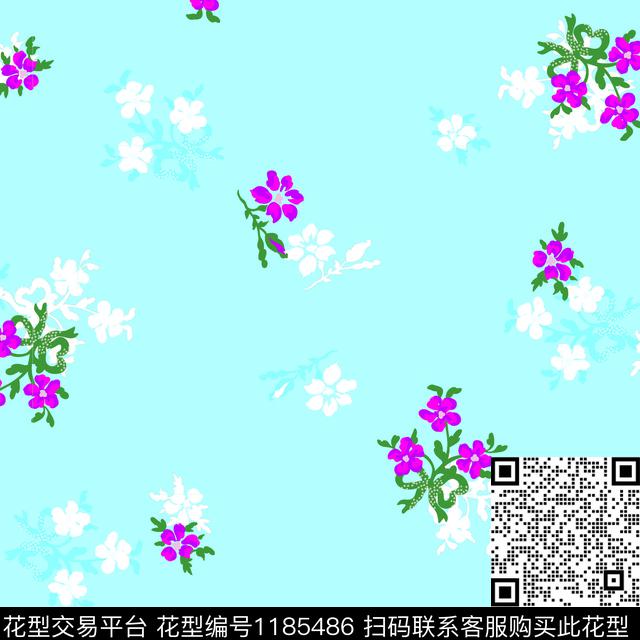 59-3.jpg - 1185486 - 数码花型 大牌风 小碎花 - 传统印花花型 － 女装花型设计 － 瓦栏