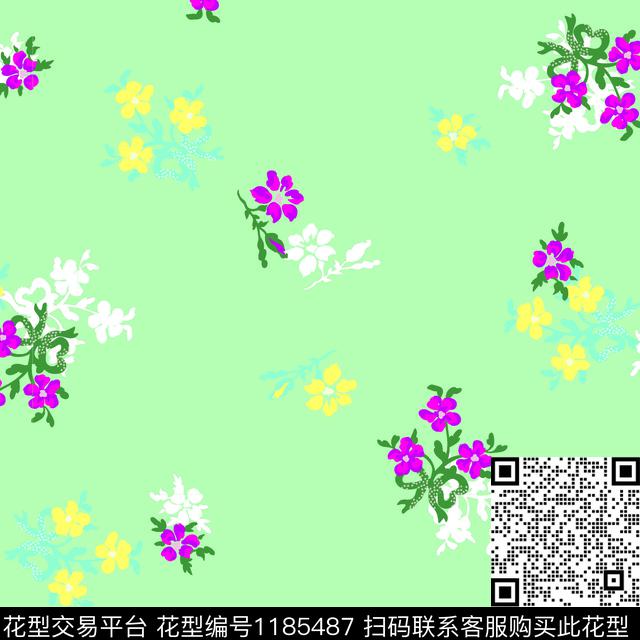 59-4.jpg - 1185487 - 数码花型 大牌风 小碎花 - 传统印花花型 － 女装花型设计 － 瓦栏