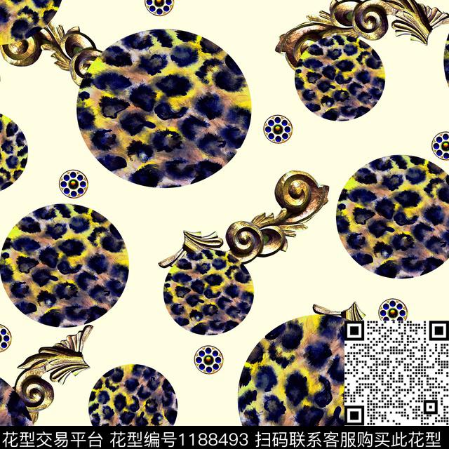 Y19f0032.jpg - 1188493 - 方巾 豹纹 欧洲 - 数码印花花型 － 方巾花型设计 － 瓦栏