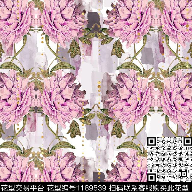 TY190320-1.jpg - 1189539 - 女装 水彩花卉 牡丹 - 数码印花花型 － 女装花型设计 － 瓦栏