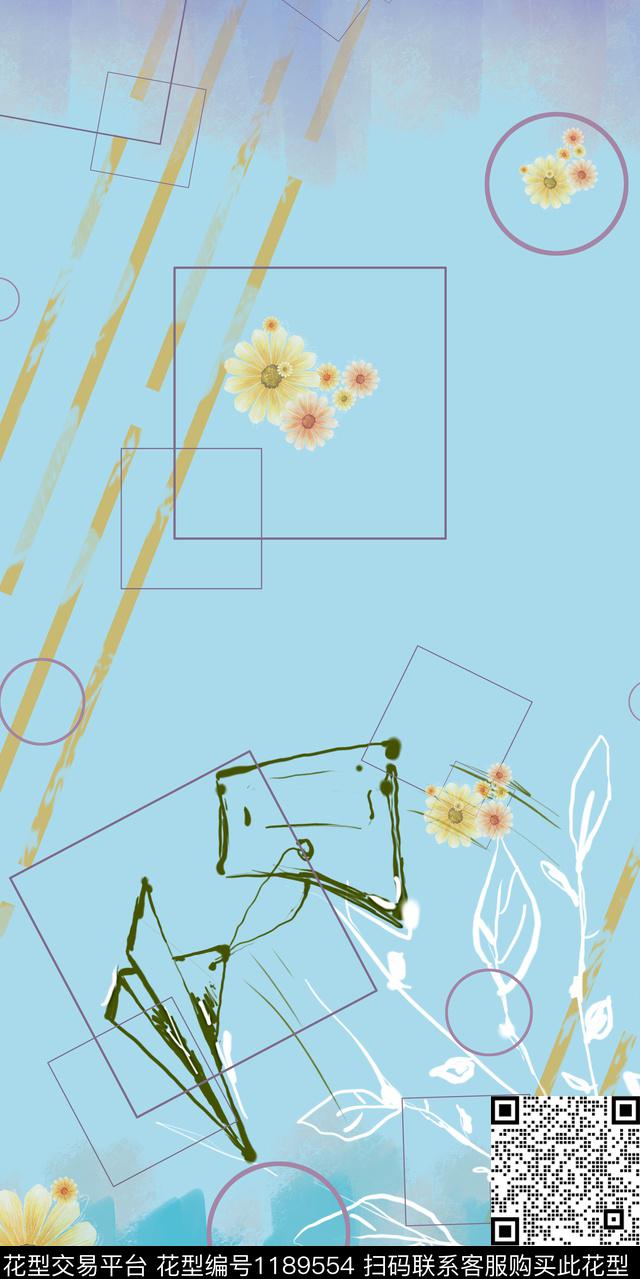 12.jpg - 1189554 - 女装 几何 花卉 - 数码印花花型 － 女装花型设计 － 瓦栏