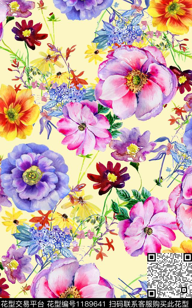c5.jpg - 1189641 - 数码花型 手绘 花卉 - 数码印花花型 － 女装花型设计 － 瓦栏