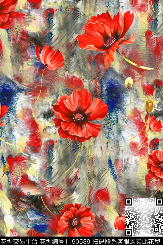 49.jpg - 1190539 - 数码花型 花卉 秋冬花型 - 数码印花花型 － 女装花型设计 － 瓦栏