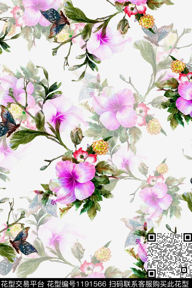 c12.jpg - 1191566 - 数码花型 手绘 花卉 - 数码印花花型 － 女装花型设计 － 瓦栏