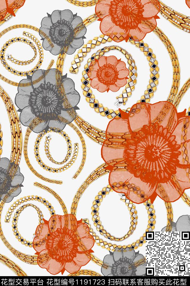 190408-slyh-5-00.jpg - 1191723 - 珠宝玉石图案 锁链印花 传统时尚 - 数码印花花型 － 女装花型设计 － 瓦栏