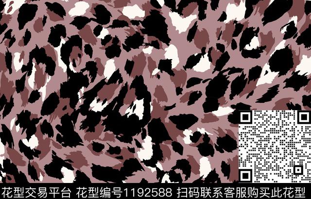 1140.jpg - 1192588 - 动物纹 动物 豹纹 - 传统印花花型 － 女装花型设计 － 瓦栏