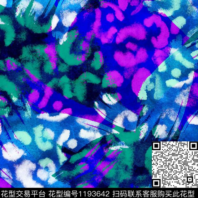 抽象豹纹渐变数码印花花型下载（图片编号: 1193642） - 瓦栏（Walan）