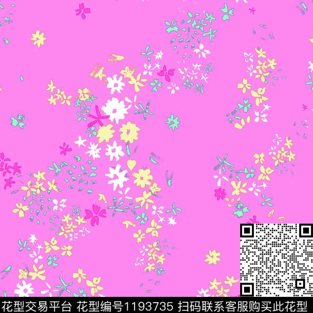 62.jpg - 1193735 - 数码花型 花卉 大牌风 - 传统印花花型 － 女装花型设计 － 瓦栏