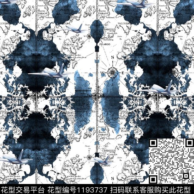TY190328-2.jpg - 1193737 - 男装 抽象 地图 - 数码印花花型 － 男装花型设计 － 瓦栏
