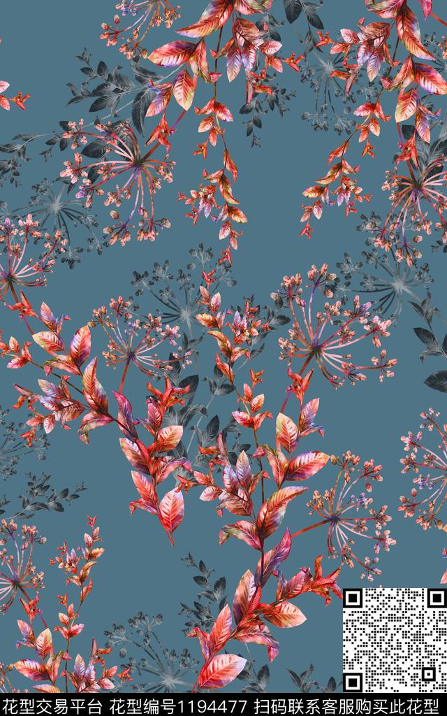 CAQ4-14.jpg - 1194477 - 数码花型 花卉 大牌风 - 数码印花花型 － 女装花型设计 － 瓦栏