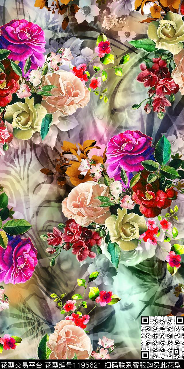 CAQ4-21.jpg - 1195621 - 数码花型 炫彩 抽象 - 数码印花花型 － 女装花型设计 － 瓦栏
