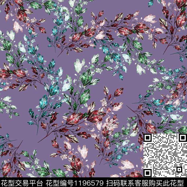 CAQ4-24.jpg - 1196579 - 数码花型 手绘 花卉 - 数码印花花型 － 女装花型设计 － 瓦栏