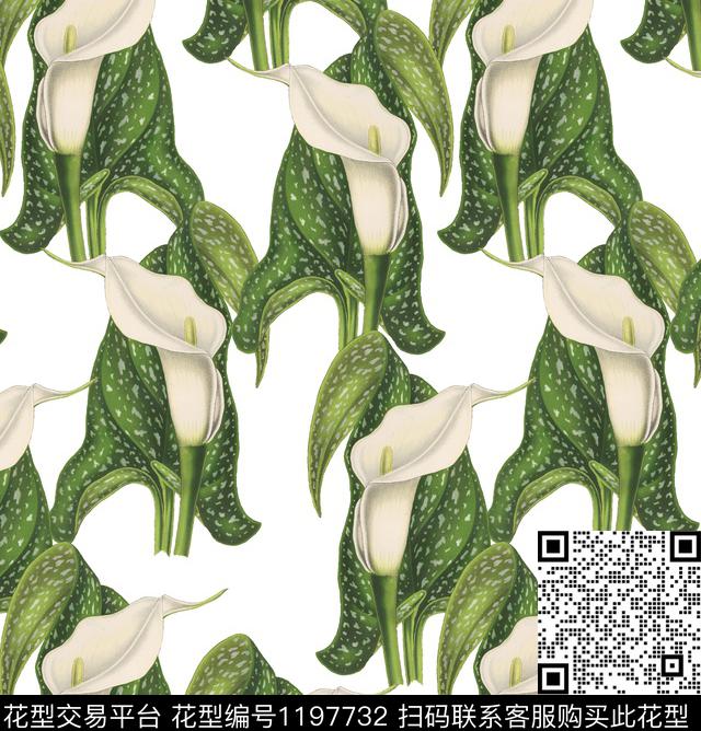 54.jpg - 1197732 - 数码花型 女装 花卉 - 数码印花花型 － 女装花型设计 － 瓦栏
