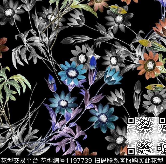 81.jpg - 1197739 - 数码花型 女装 花卉 - 数码印花花型 － 女装花型设计 － 瓦栏