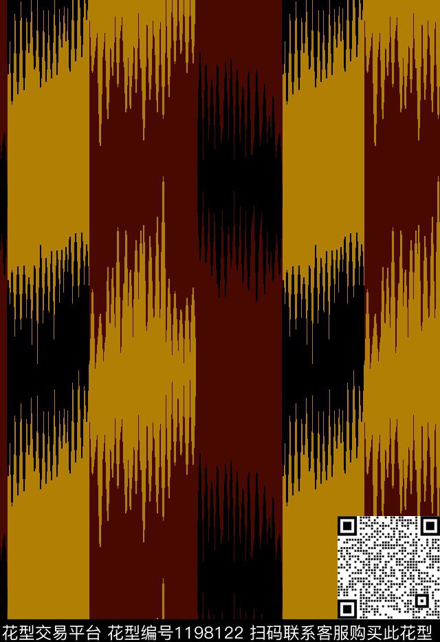 126-1.tif - 1198122 - 抽象 豹纹 几何 - 传统印花花型 － 男装花型设计 － 瓦栏