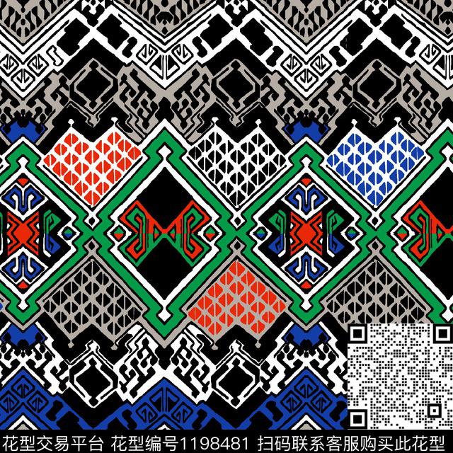 扑克3.jpg - 1198481 - 几何 格子 大牌风 - 传统印花花型 － 其他花型设计 － 瓦栏
