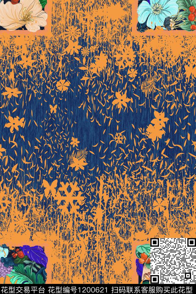 2.jpg - 1200621 - 手绘花卉 复杂 炫彩 - 数码印花花型 － 床品花型设计 － 瓦栏