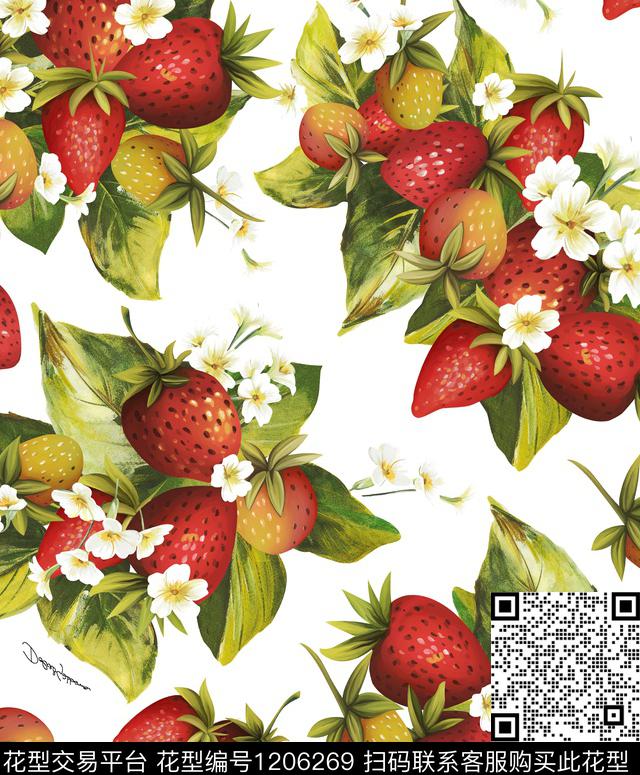 DG190250068.jpg - 1206269 - 数码花型 白底花 花卉 - 数码印花花型 － 女装花型设计 － 瓦栏
