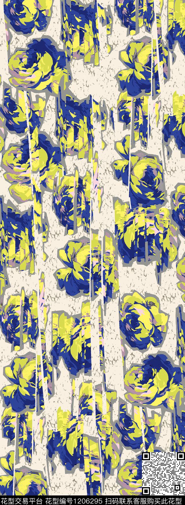 WL180715 副本.jpg - 1206295 - 抽象 花卉 大牌风 - 传统印花花型 － 女装花型设计 － 瓦栏