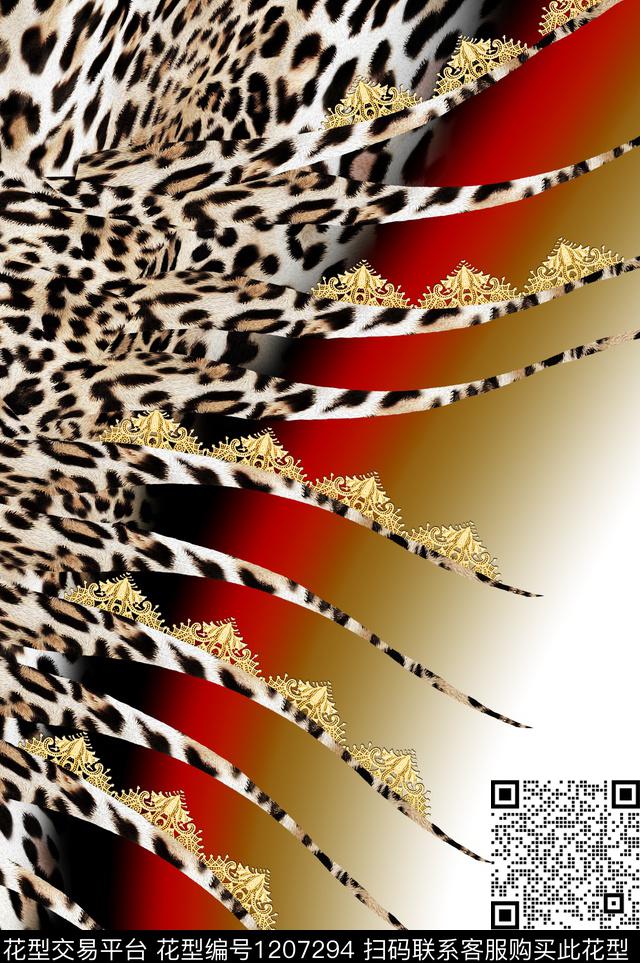 984-NH.jpg - 1207294 - leopard leopard print textile print - 数码印花花型 － 女装花型设计 － 瓦栏