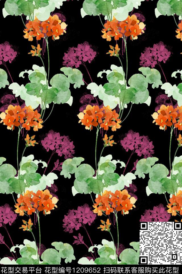 161-2.jpg - 1209652 - 大牌风 文艺 花卉 - 数码印花花型 － 女装花型设计 － 瓦栏