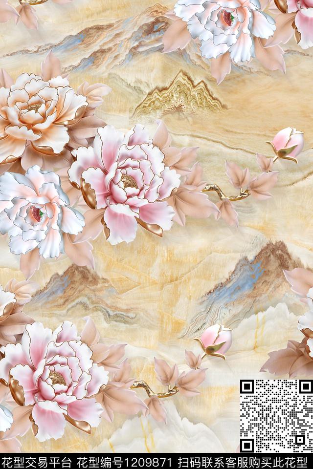 2019-5-16.jpg - 1209871 - 3D立体 大理石 花卉 - 数码印花花型 － 女装花型设计 － 瓦栏