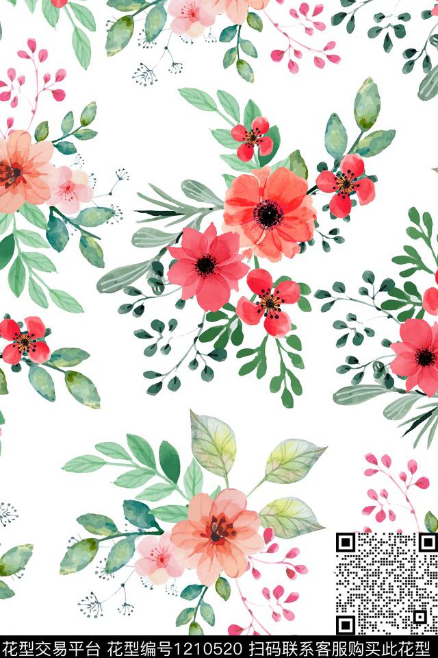 19.jpg - 1210520 - 时尚 水彩花卉 花卉 - 数码印花花型 － 女装花型设计 － 瓦栏