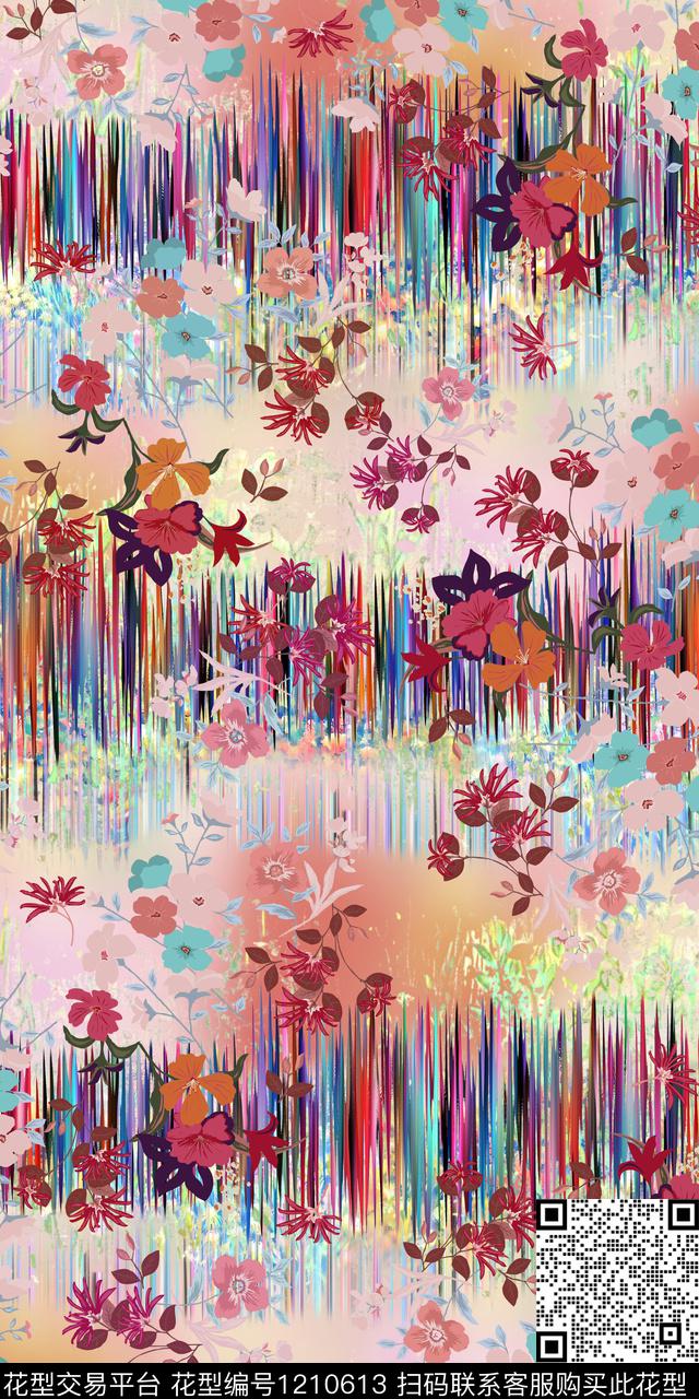 1901HTM42.jpg - 1210613 - 抽象 大牌风 花卉 - 数码印花花型 － 女装花型设计 － 瓦栏