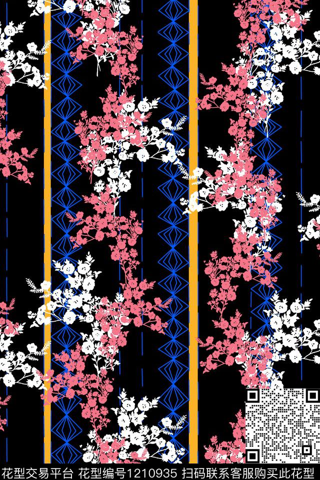 162-7.jpg - 1210935 - 几何 小碎花 线条 - 传统印花花型 － 女装花型设计 － 瓦栏
