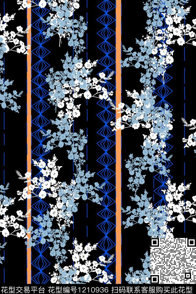 162-8.jpg - 1210936 - 几何 小碎花 线条 - 传统印花花型 － 女装花型设计 － 瓦栏