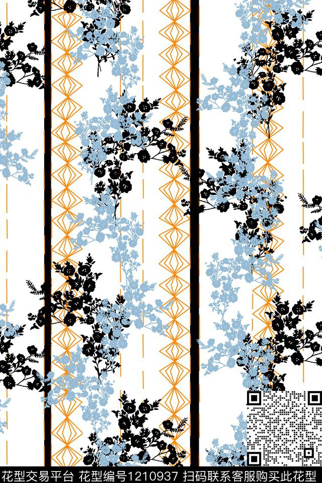 162-9.jpg - 1210937 - 几何 小碎花 线条 - 传统印花花型 － 女装花型设计 － 瓦栏