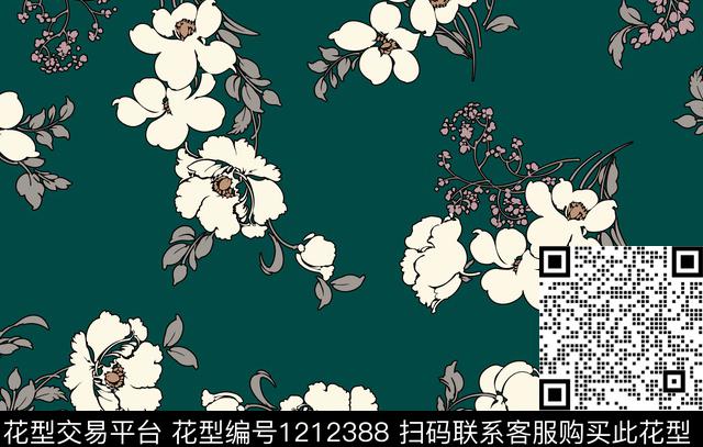 1576.jpg - 1212388 - 花卉 传统花型 - 传统印花花型 － 女装花型设计 － 瓦栏