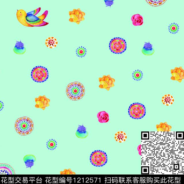 1 (5).jpg - 1212571 - 可爱 卡通花卉 童装 - 数码印花花型 － 童装花型设计 － 瓦栏